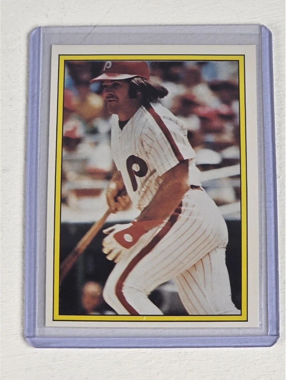 1983 KG Graphics Glossy Blank Back - Pete Rose Running